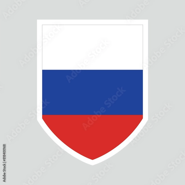 Obraz Russia Flag in Shield Shape Frame