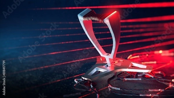Fototapeta 3D rendering of control lever