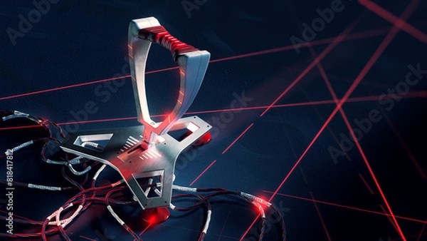 Fototapeta 3D rendering of control lever