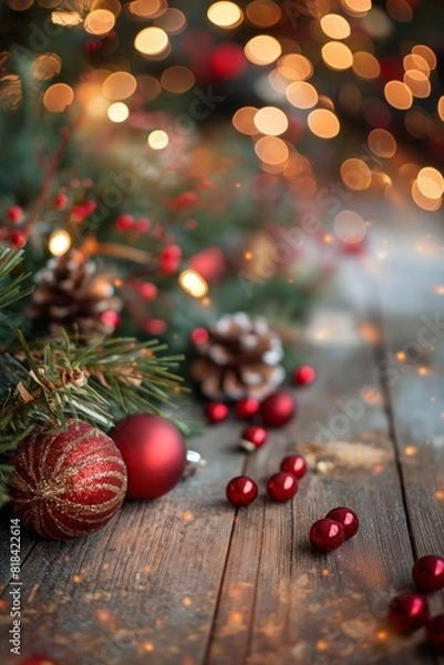 Fototapeta Holiday background wallpaper at Christmas