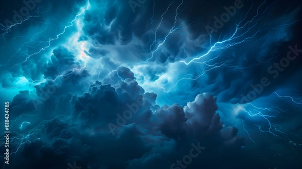 Obraz a dramatic lightning storm