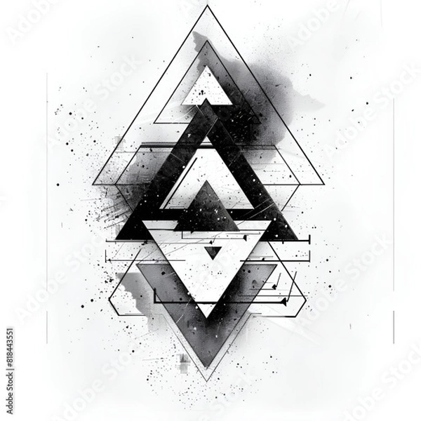 Obraz Minimalist Geometric Alchemy Triangle Linework