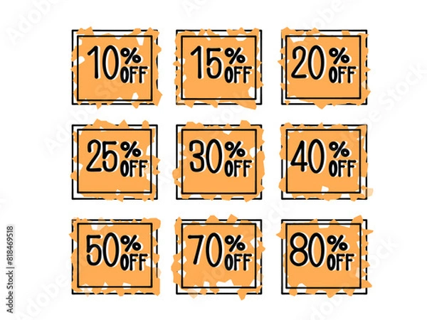 Fototapeta set of tag