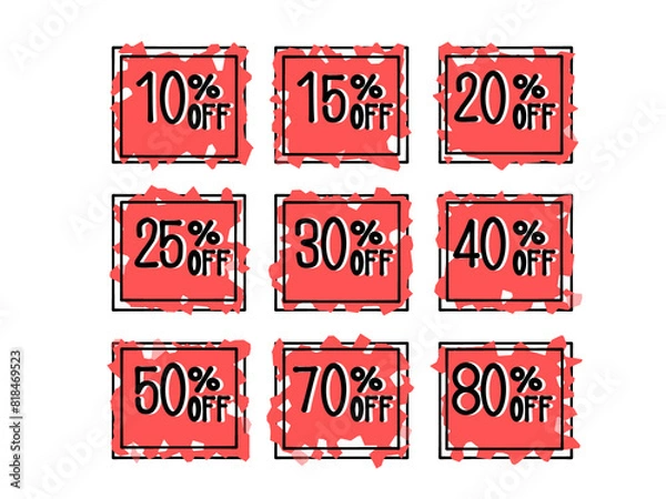 Fototapeta set of tag