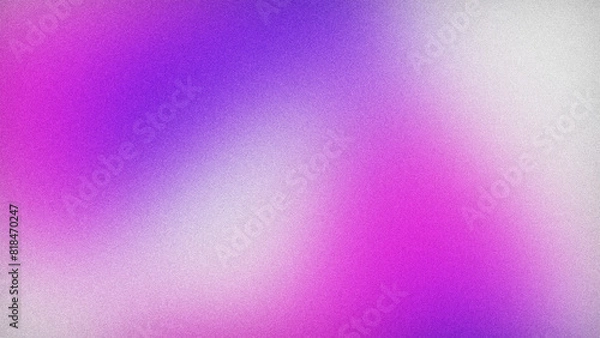 Fototapeta Grainy colorful gradient background. Abstract, pink, purple, white, blurred, mesh, noise, wave, bokeh, retro vibes.