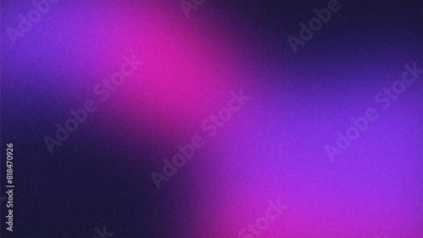 Fototapeta Dark grainy colorful gradient background. Abstract, black, pink, purple, blurred, mesh, noise, wave, bokeh, retro vibes.