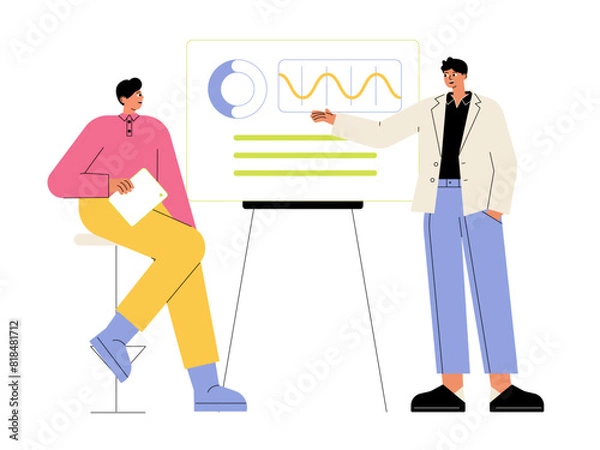 Obraz Business marketing presentation. Meeting and presentation vector illustration