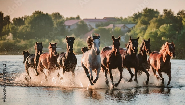 Fototapeta 駆け抜ける馬
