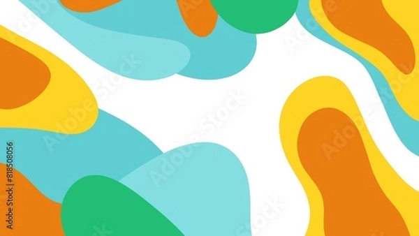 Fototapeta Minimalistic background image with colorful hand-drawn lines.