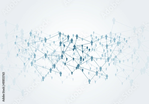 Obraz The simple scheme showing collective, friendship