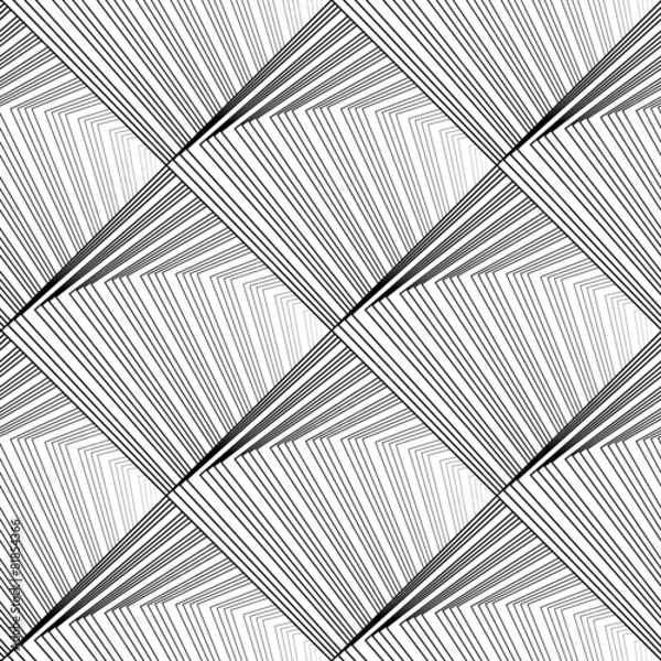 Fototapeta Design seamless monochrome geometric pattern