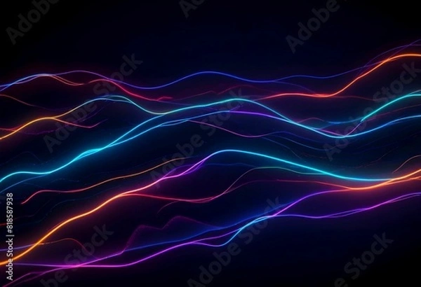 Fototapeta abstract background with glowing lines