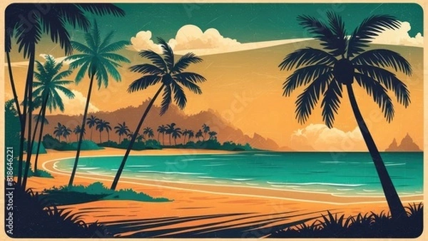 Fototapeta Tranquil Oceanfront at Twilight