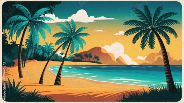 Fototapeta Tranquil Oceanfront at Twilight