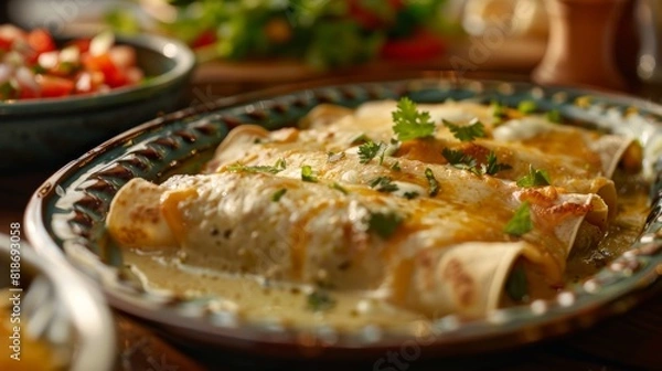 Fototapeta Delicious Mexican Cuisine for Foodie Posters Generative AI