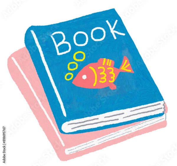 Fototapeta かわいい2冊の絵本のイラスト