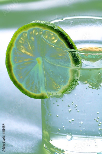 Obraz refreshing lime drink illustration