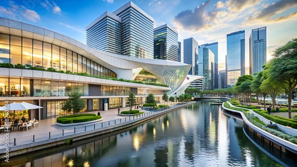 Obraz Shopping mall Modern architecture