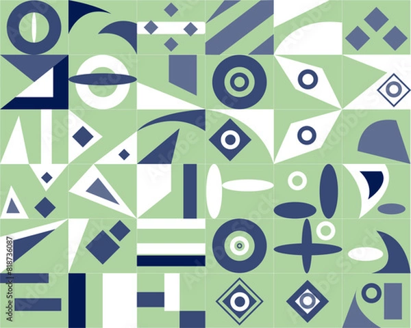 Fototapeta Abstract background design with geometric shapes