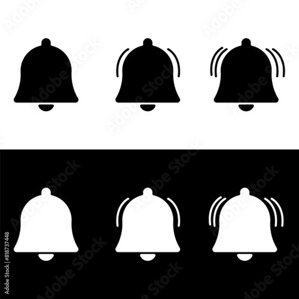 Fototapeta Bell icon simple set design