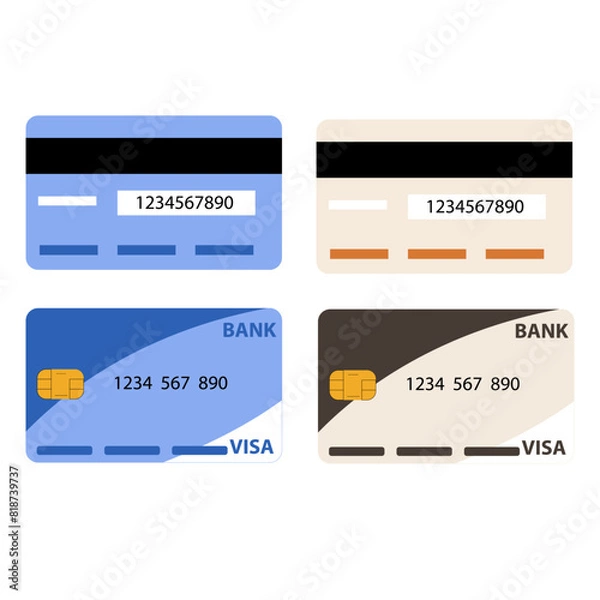 Fototapeta ATM card vector icon design