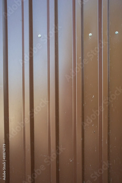 Obraz Wand aus Wellblech braun