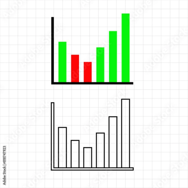 Fototapeta Bar chart icon vector design