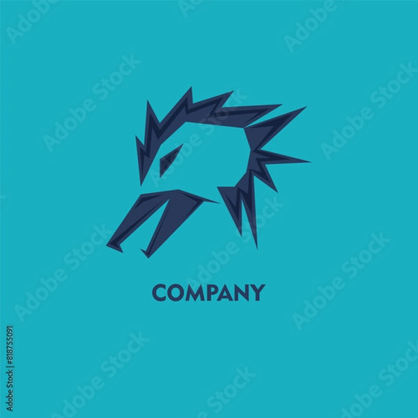 Fototapeta Monster bird head vector logo design