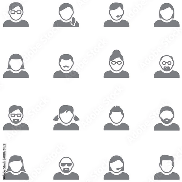 Fototapeta Simple icons of users.