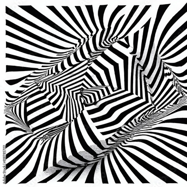 Fototapeta black and white seamless pattern