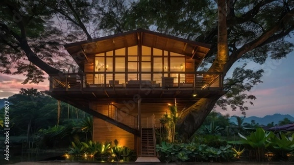 Fototapeta luxurious tree house