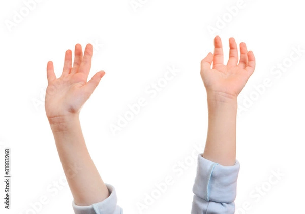 Fototapeta Childish Hands Isolated