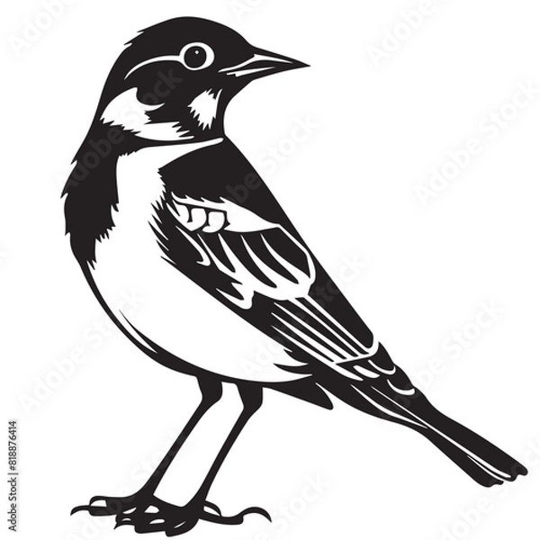 Obraz Skylark in cartoon, doodle style. Image for t-shirt, web, mobile apps and ui. Isolated 2d vector illustration in logo, icon, sketch style, Eps 10. AI Generative