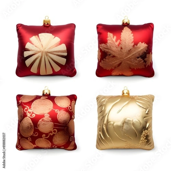 Obraz set of gold and red boxes