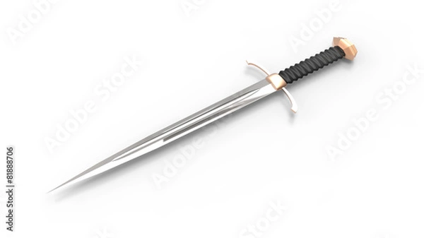 Fototapeta medieval two-edged sword