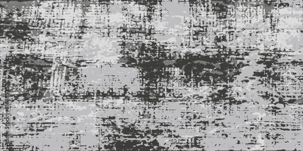 Fototapeta Worn down wallpaper pattern design. Broken plaster and grunge damask effect. Distressed overlay texture design. Vector illustration. Eps10.