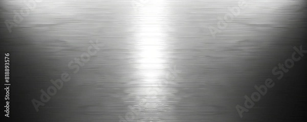 Fototapeta Silver brushed metal texture, abstract background