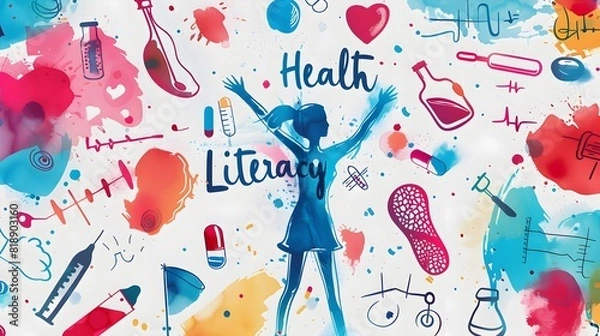 Fototapeta Vibrant Doodles Simplifying Complex Health Information for Accessible Literacy