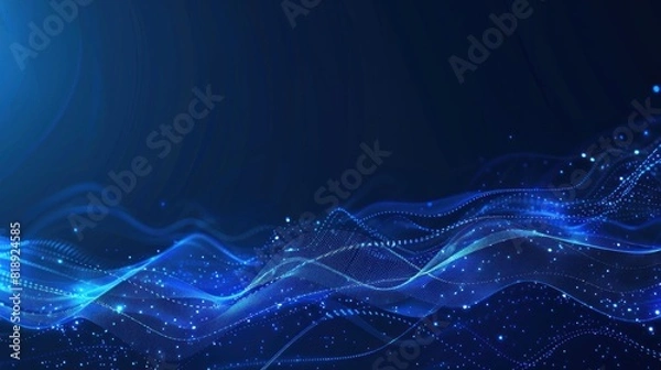 Fototapeta Abstract big data visualization. futuristic space. Technology background design