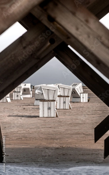 Obraz Strandkorb am Strand