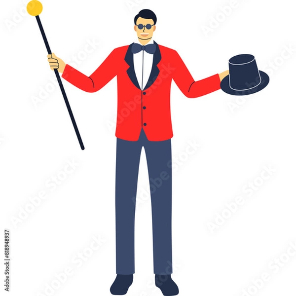 Fototapeta Showman Flat Illustration