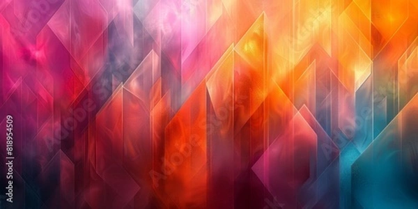 Obraz A dynamic abstract painting featuring a plethora of vivid colors and intricate brushstrokes