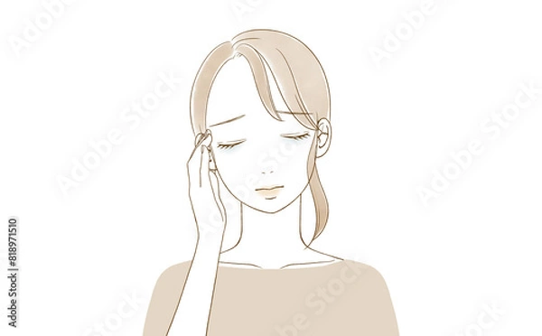 Fototapeta 寝不足に悩む女性