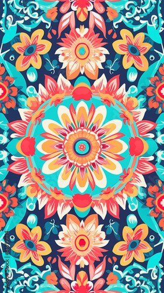 Obraz Abstract Image, Fractal Florals, Textile Art, Particles, Pattern Style Texture, Background, Wallpaper, Desktop, Cell Phone and Smartphone Case, Computer Screen, Cell Phone and Smartphone, 9:16 Format 