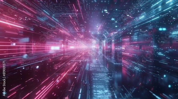 Fototapeta A vision of future tech in an abstract realm