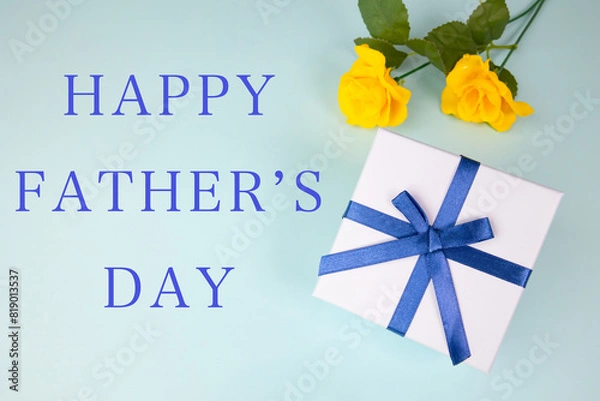Fototapeta 父の日のプレゼントと黄色い花②