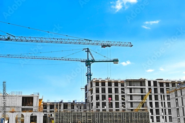 Fototapeta New building construction site