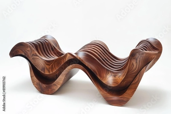 Obraz Carpenters craft furniture from programmable wood, pieces that morph shape and function at a whisper