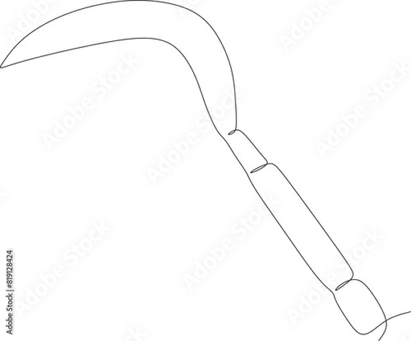 Obraz artisan and agricultural tools in continuous line art