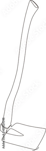 Obraz artisan and agricultural tools in continuous line art